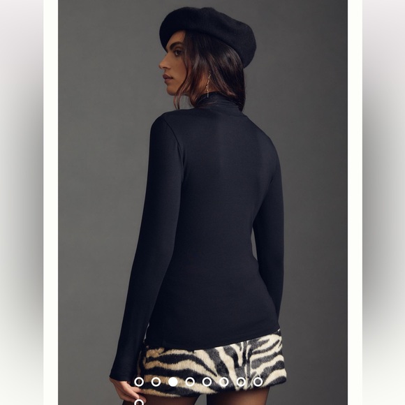 By Anthropologie Sheer Turtleneck Top - Picture 5 of 16